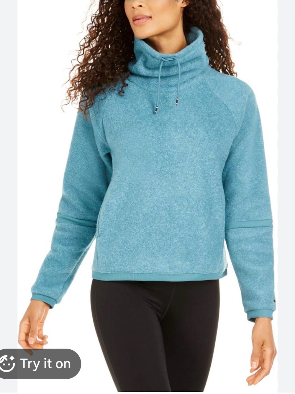 Nike Light Blue Fleece Funnel Neck Pullover